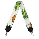 White Pineapple Pattern Print Bag Strap