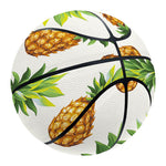 White Pineapple Pattern Print Basketball