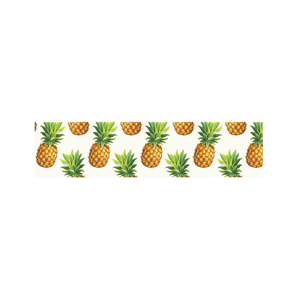 White Pineapple Pattern Print Bed Runner
