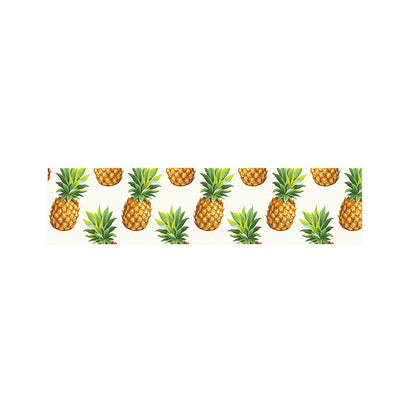 White Pineapple Pattern Print Bed Runner