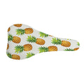 White Pineapple Pattern Print Bicycle Seat Cover