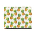White Pineapple Pattern Print Bifold Wallet