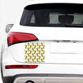 White Pineapple Pattern Print Car Sticker