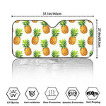 White Pineapple Pattern Print Car Windshield Sun Shade