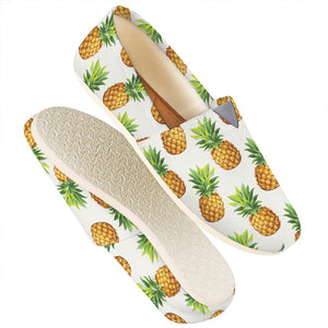 White Pineapple Pattern Print Casual Shoes