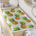 White Pineapple Pattern Print Changing Pad Cover