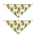 White Pineapple Pattern Print Dog Bandana