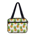 White Pineapple Pattern Print Double Strap Bible Bag