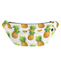 White Pineapple Pattern Print Fanny Pack