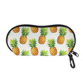 White Pineapple Pattern Print Glasses Case