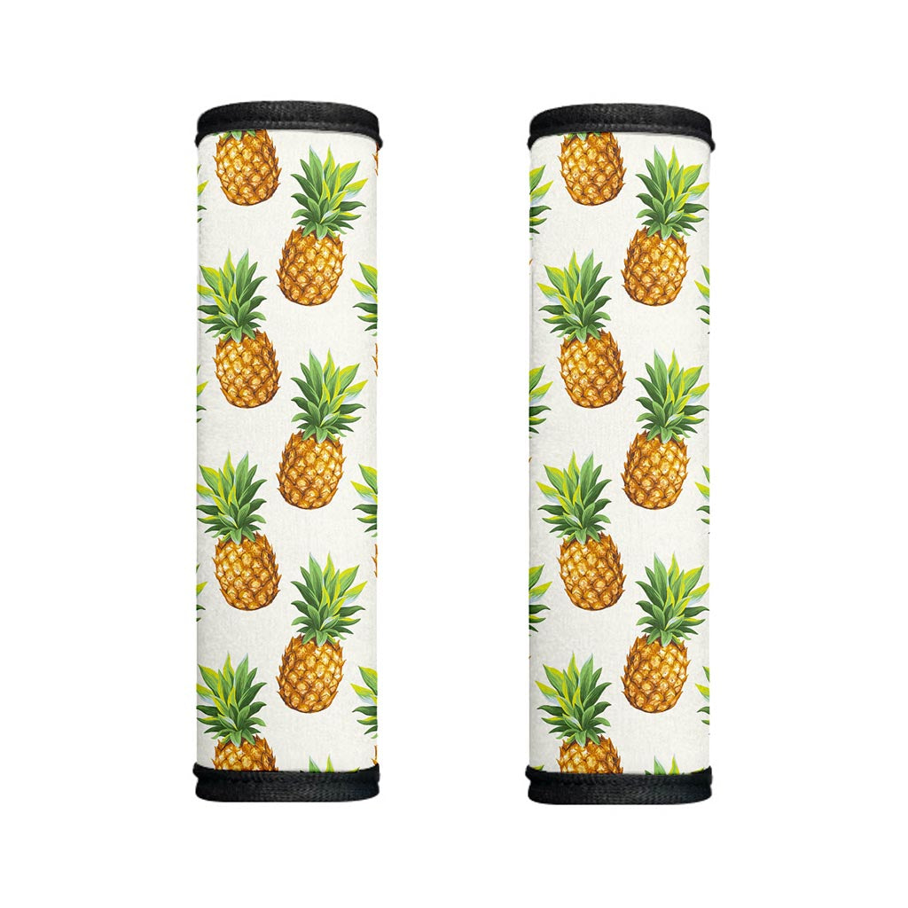 White Pineapple Pattern Print Handle Covers