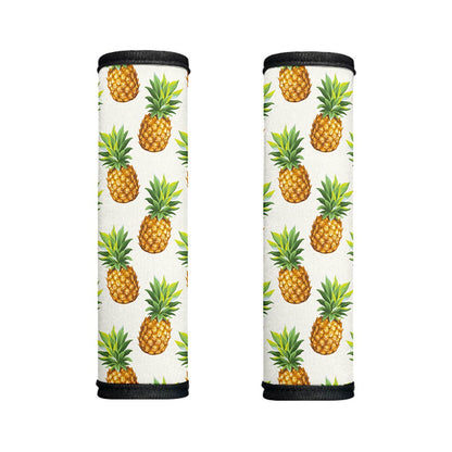 White Pineapple Pattern Print Handle Covers