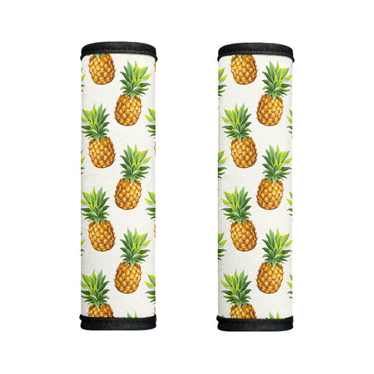 White Pineapple Pattern Print Handle Covers