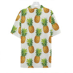 White Pineapple Pattern Print Hawaiian Shirt