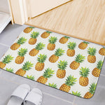 White Pineapple Pattern Print Indoor Door Mat