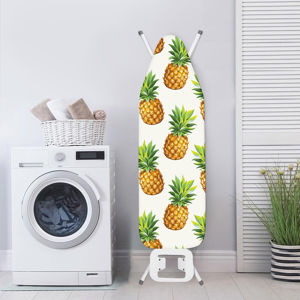 White Pineapple Pattern Print Ironing Board Cover