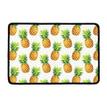 White Pineapple Pattern Print Kitchen Mat