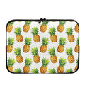 White Pineapple Pattern Print Laptop Sleeve