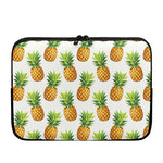 White Pineapple Pattern Print Laptop Sleeve