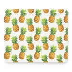 White Pineapple Pattern Print Mouse Pad