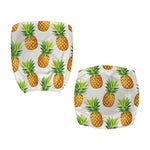 White Pineapple Pattern Print Office Chair Cover