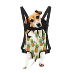 White Pineapple Pattern Print Pet Carrier Backpack