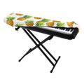 White Pineapple Pattern Print Piano Keyboard Cover