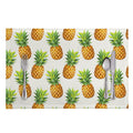 White Pineapple Pattern Print Placemat