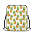 White Pineapple Pattern Print Rectangular Crossbody Bag