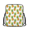 White Pineapple Pattern Print Rectangular Crossbody Bag