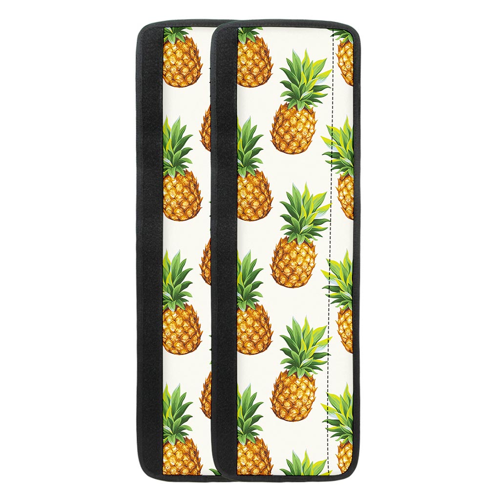 White Pineapple Pattern Print Refrigerator Handle Covers
