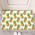 White Pineapple Pattern Print Rubber Doormat