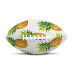 White Pineapple Pattern Print Rugby Ball