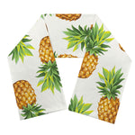 White Pineapple Pattern Print Scarf