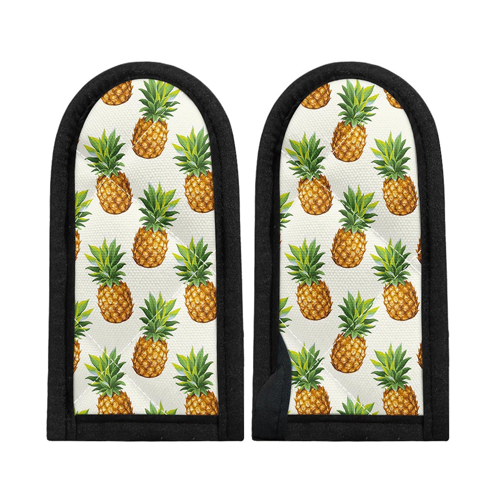 White Pineapple Pattern Print Skillet Handle Cover