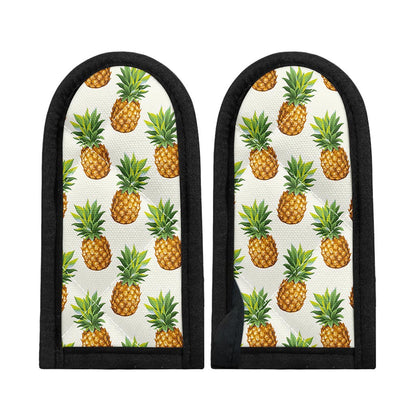 White Pineapple Pattern Print Skillet Handle Cover