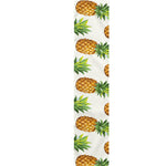 White Pineapple Pattern Print Table Runner