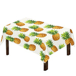 White Pineapple Pattern Print Tablecloth