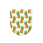 White Pineapple Pattern Print Toilet Lid Cover
