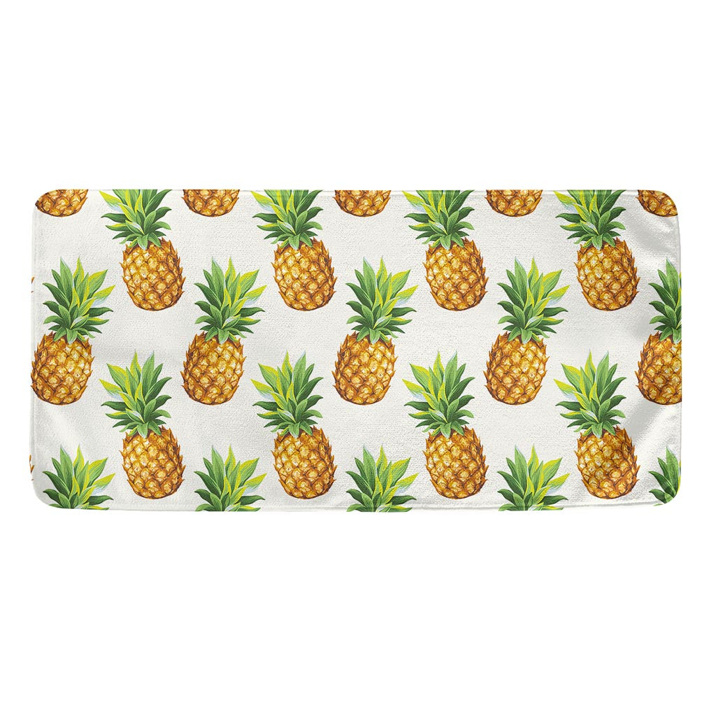 White Pineapple Pattern Print Towel