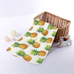 White Pineapple Pattern Print Towel