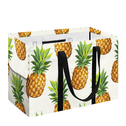 White Pineapple Pattern Print Utility Tote Bag