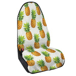 White Pineapple Pattern Print Waterproof Car Seat Cover