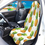 White Pineapple Pattern Print Waterproof Car Seat Cover