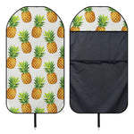 White Pineapple Pattern Print Waterproof Car Seat Cover