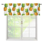 White Pineapple Pattern Print Window Valance