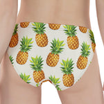 White Pineapple Pattern Print Women's Panties