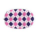 White Pink And Blue Argyle Pattern Print Car Side Mirror Covers