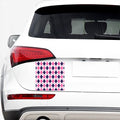 White Pink And Blue Argyle Pattern Print Car Sticker