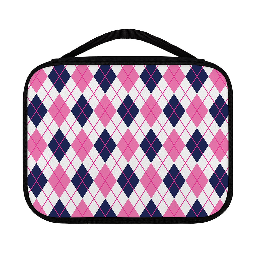 White Pink And Blue Argyle Pattern Print Classic Bible Case